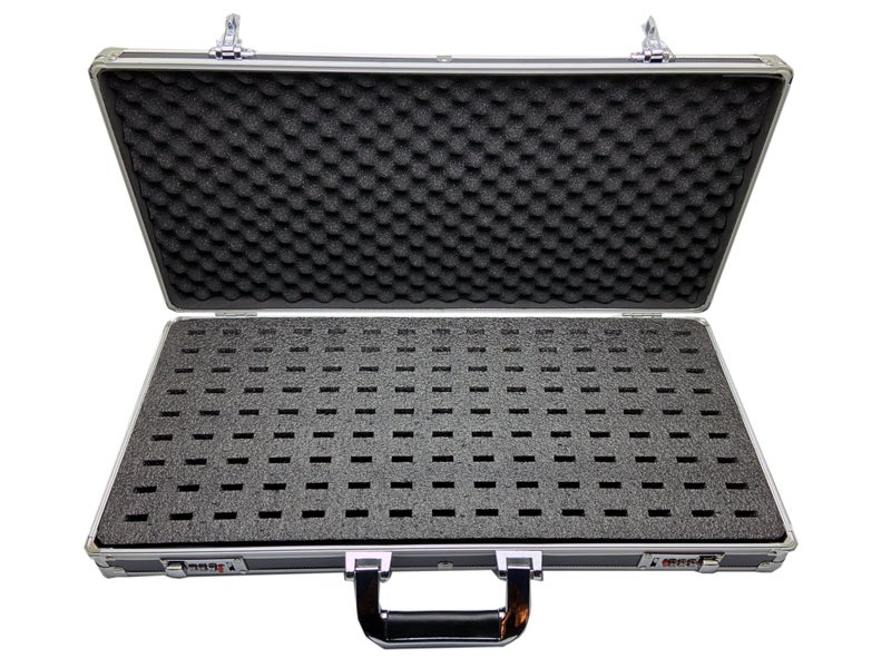 TECH STORE ON Aluminum USB Drive Organizer Case (130 Slots with Handle) â€“ Shockproof & Antistatic Large Storage Box with Combination Lock | Professional Metal Carry Case for IT & Media Professionals - Image 4